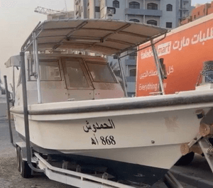 The 31-foot Al Mazroui cruiser is available for sale