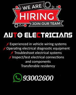 Auto electrician required for work