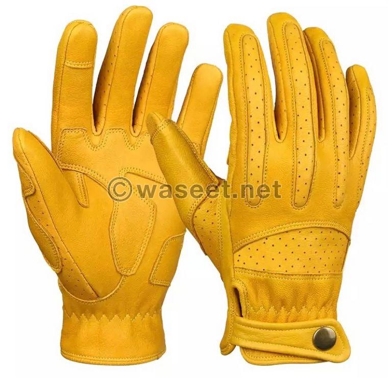 Retro style leather gloves 2