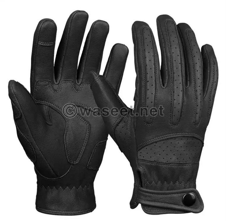 Retro style leather gloves 0